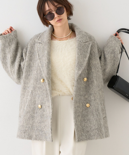 追加4】【一部店舗限定】ラメシャギースライバーPコート/ピーコート