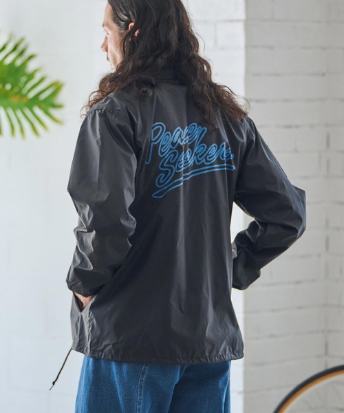 mj10246- プリントコーチジャケット（Peace Seeker）（ナイロン