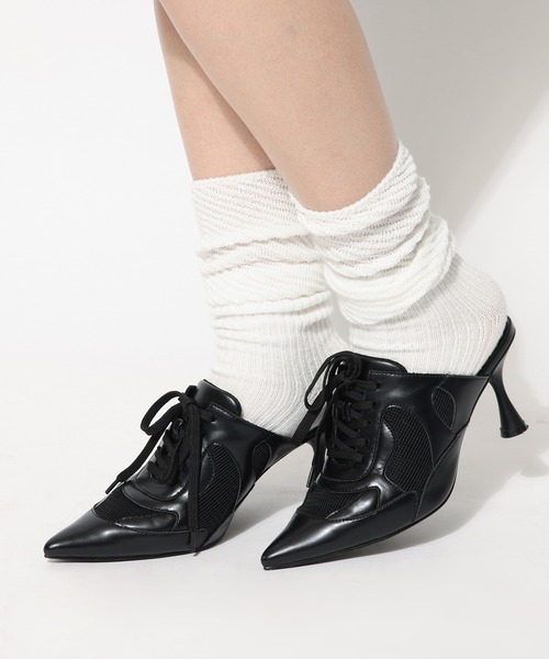 セール】ポインテッドトゥスニーカーミュール（パンプス）｜SPIRALGIRL