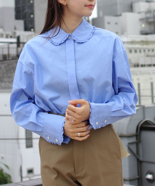 セール】THE SHINZONE/シンゾーン フリルカラーブラウス FRILL COLLAR