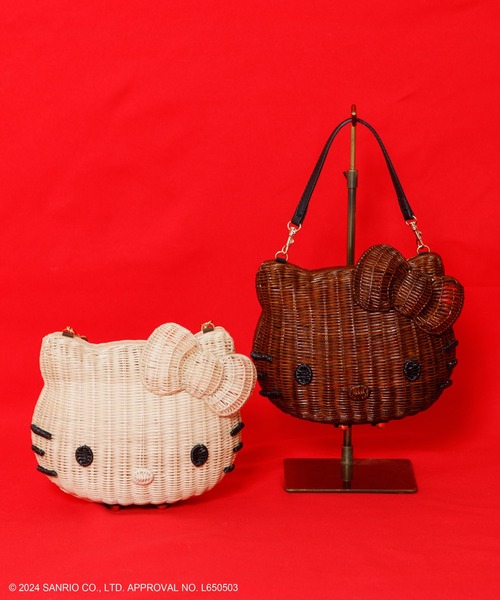 sanrio（サンリオ）の「HELLO KITTY / ラタンバッグ（かごバッグ