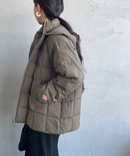DANTON/ダントン] ストレッチナイロン フードダウンジャケット（ダウン