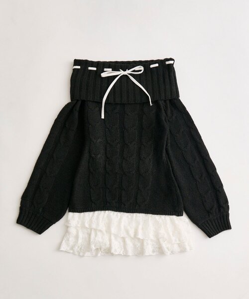 セール】【インフルエンサー企画】YUI girly cable one-piece