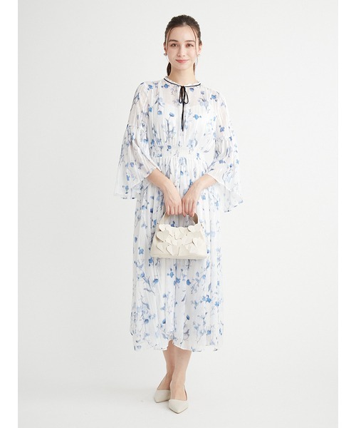 CELFORD（セルフォード）の「ボウタイフラワープリントワンピース