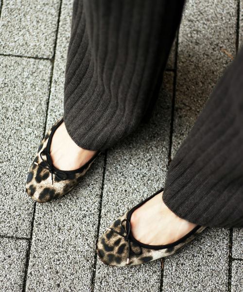 LE TALON（ルタロン）の「スクエアレオパードバレエ◇（バレエシューズ