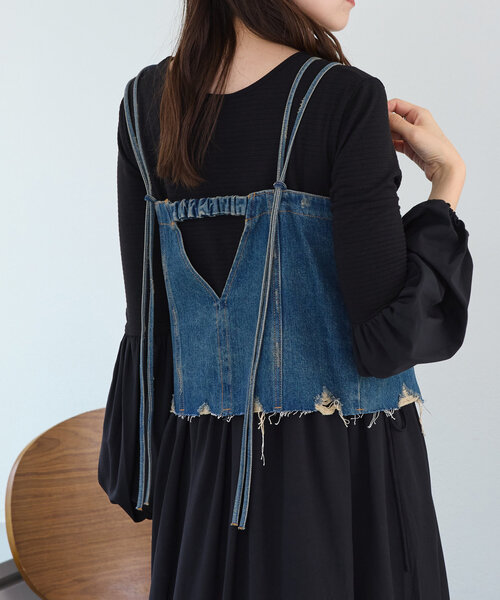 セール】【セットアップ対応】デニムビスチェ（キャミソール