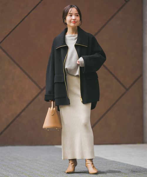 Noble（ノーブル）の「《追加》キャメルミックスリバージップコート