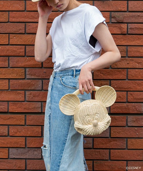 Disney（ディズニー）の「ミッキーマウス/ラタンバッグ（かごバッグ