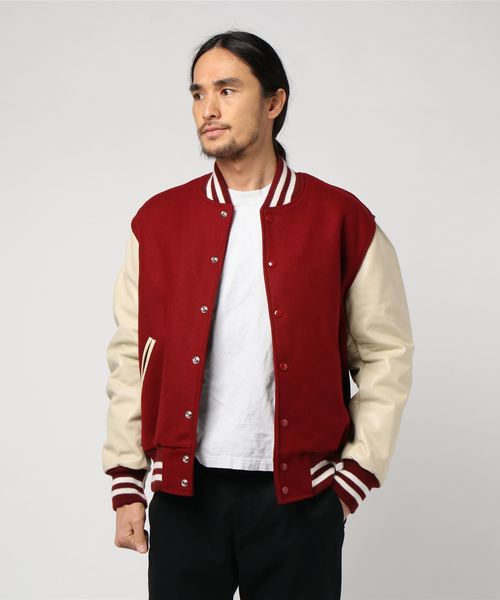 Golden Bear スタジャン XS レッド/ベージュ Golden Bear スタジャン