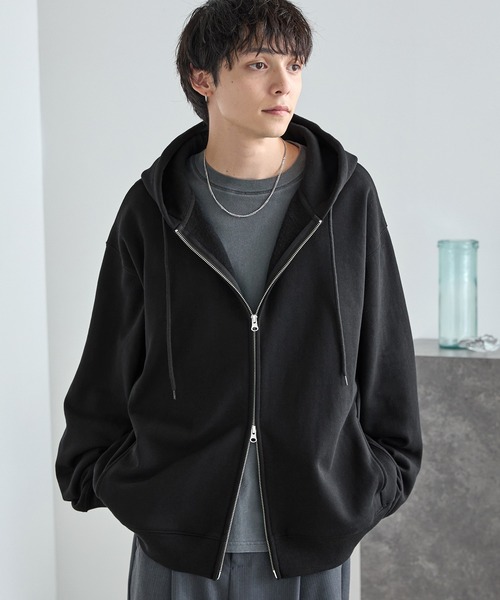 ヘビーウェイトルーズベーシックフルジップパーカー MONO-MART│MONO