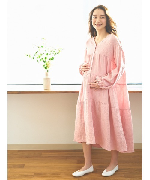 gelato pique（ジェラートピケ）の「マタニティガーゼワンピース