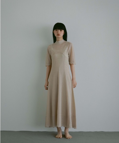 セール】【OC】オーガニックコットンレースニットドレス（ワンピース