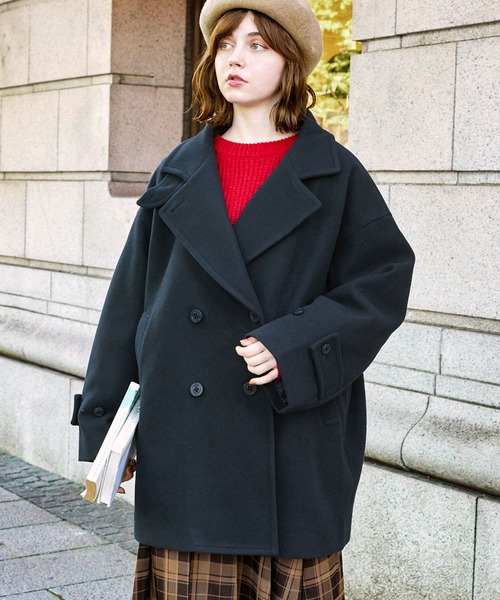 メルトンオーバーサイズPコート MONO-MART LADY'S│MONO-MART