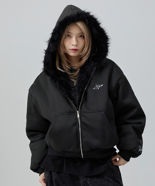 MSG（エムエスジー）の「ファーリバーシブルフードジャケット【UNISEX