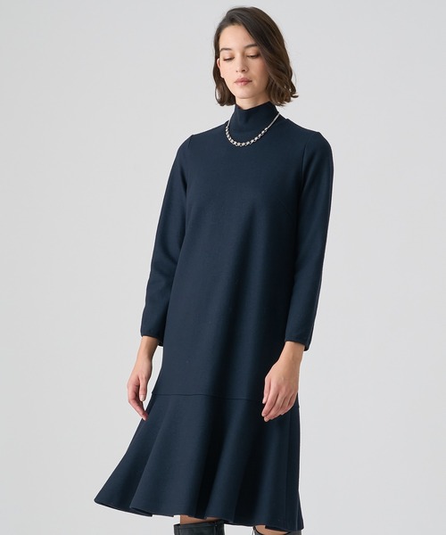 ANAYI（アナイ）の「ウールジャージーヘムフレア ワンピース