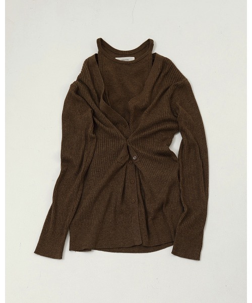 TODAYFUL（トゥデイフル）の「レイヤードニットカーディガン