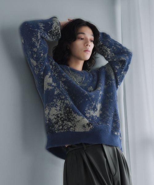 HARE（ハレ）の「ラメアブストラクトニットプルオーバー(HARE)（ニット