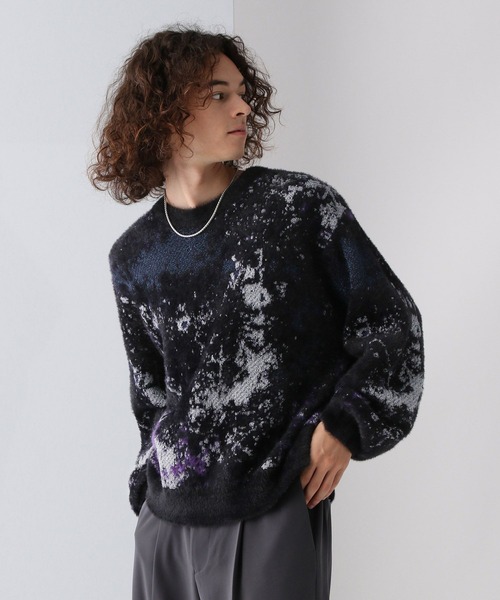 HARE（ハレ）の「ラメアブストラクトニットプルオーバー(HARE)（ニット