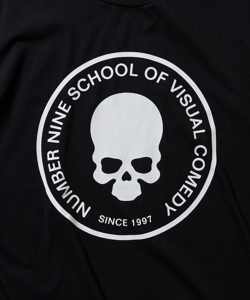 SCHOOL OF VISUAL COMEDY_T-SHIRT / スカルモチーフ サークルロゴ T