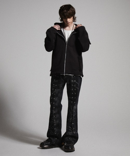 GRANCY（グランシー）の「【GRANCY】Crazy Design Skinny Flare Denim