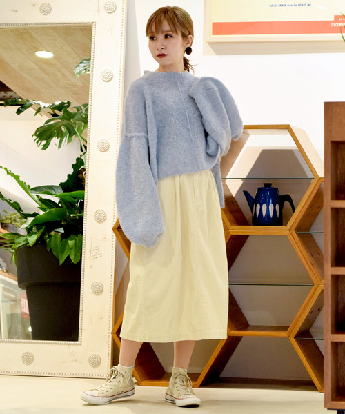 w closet（ダブルクローゼット）の「アルパカ混ブークレニットプル