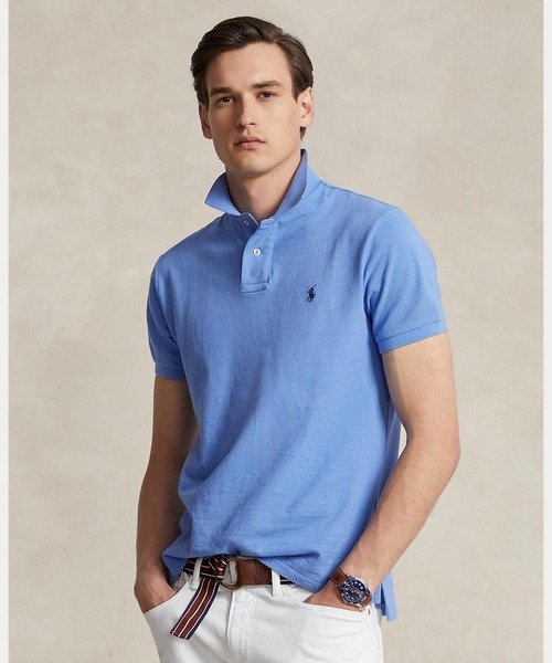 カスタム スリム フィット メッシュ ポロシャツ（ポロシャツ）｜POLO