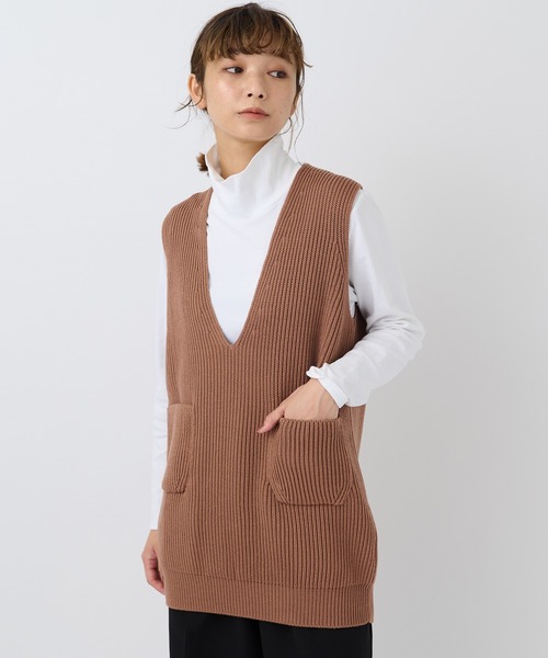 BATONER（バトナー）の「【BATONER】2021AW SIGNATURE RIB V-NECK VEST