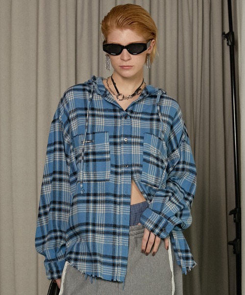 PRANK PROJECT（プランクプロジェクト）の「フーデッドチェックシャツ