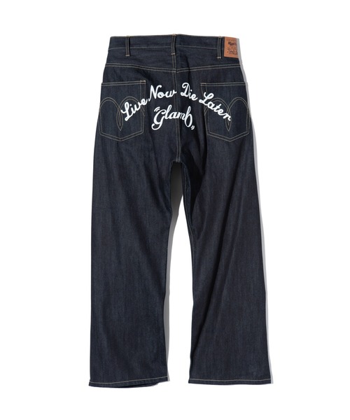 セール】Back Print Baggy Denim / バックプリントバギーデニム