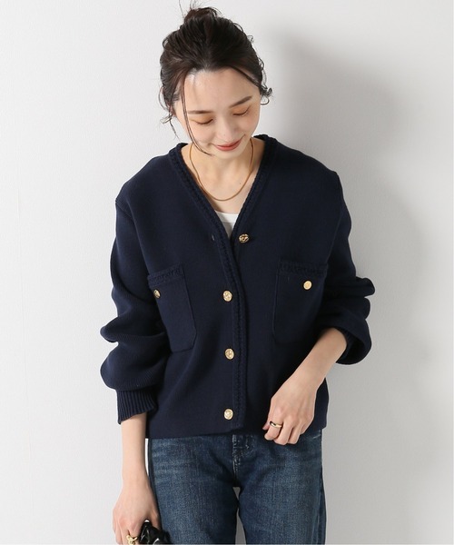 plage（プラージュ）の「ゴールドボタンニットジャケット