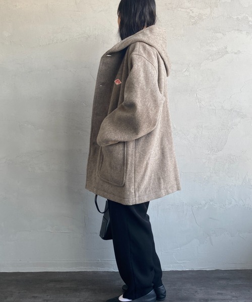 そうはるた】 ダントンDANTON フード付きベージュウールコート38