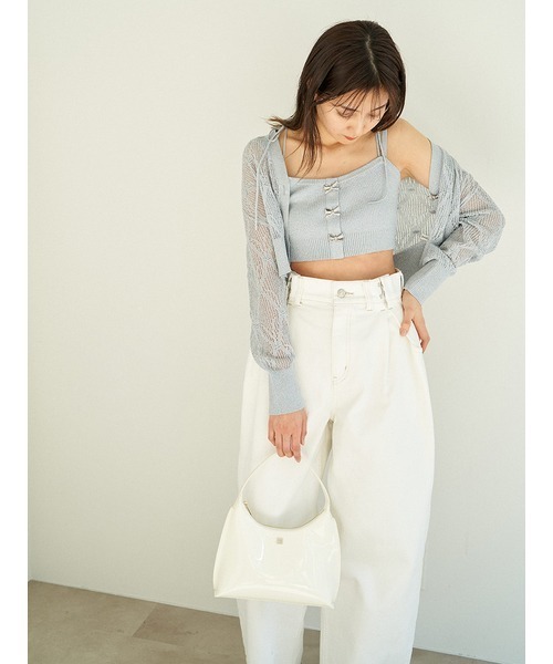 SNIDEL（スナイデル）の「【WEB限定カラーあり】リボンビジューボタン