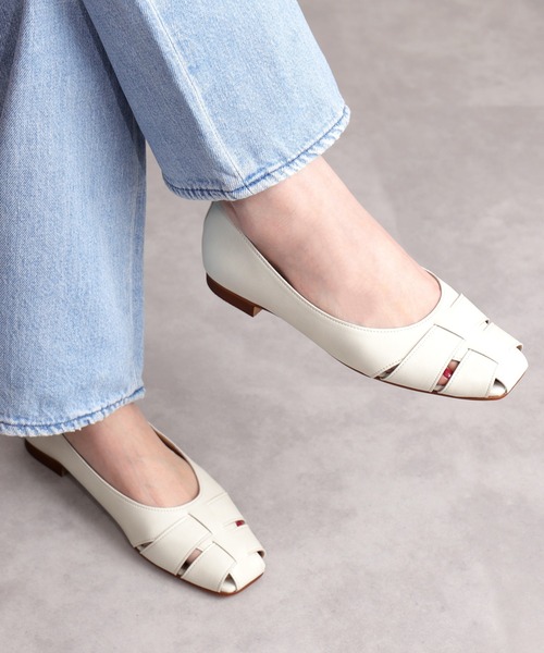 片足150g】軽量グルカ風フラットシューズ（パンプス）｜artemis by