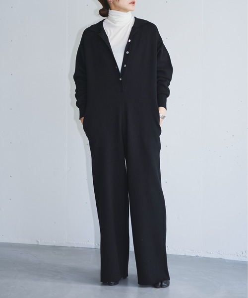 ニットジャンプスーツ（つなぎ/オールインワン）｜hwyl（ヒュイル）の