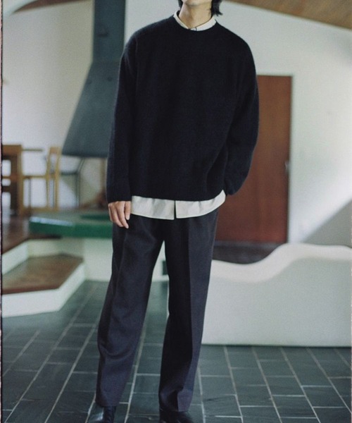 LIDNM（リドム）の「CASHMERE MILLED CREW KNIT（ニット/セーター