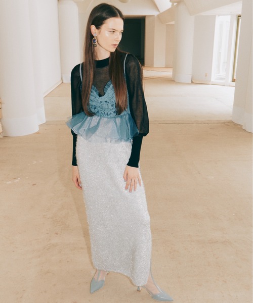 LA BELLE ETUDE（ラベルエチュード）の「総レースペプラムビスチェ