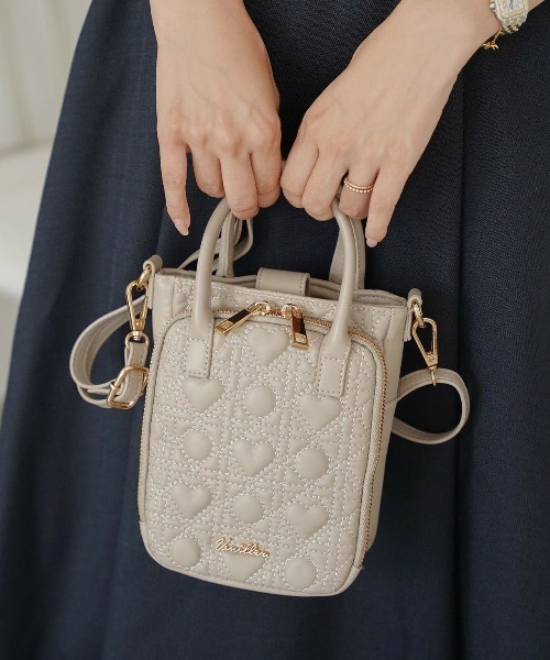 オリジナル ハートキルティング ミニ ショルダーバッグ le reve