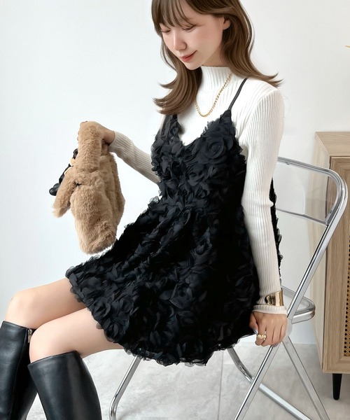 シャネル フラワーモチーフ キャミソール 38 CHANEL フラワーモチーフ