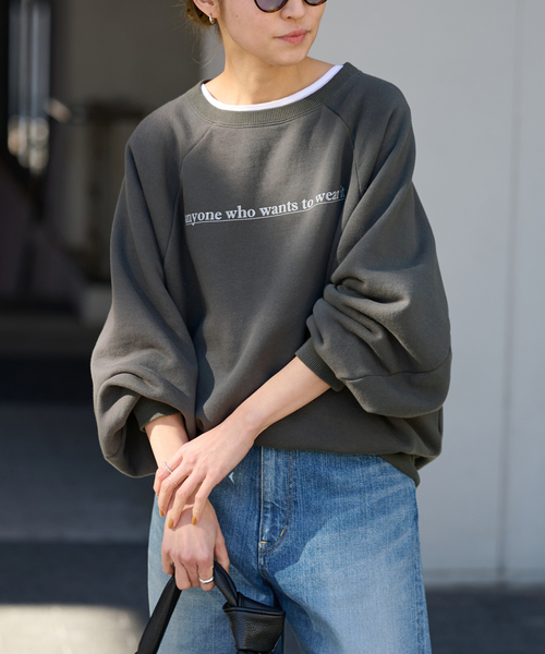 セール】【haru×FRAMeWORK】ロゴスエット（スウェット）｜FRAMeWORK