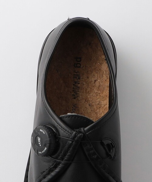 PG × Steven Alan＞ KNOCK BLACK LEATHER/シューズ（モカシン/デッキ