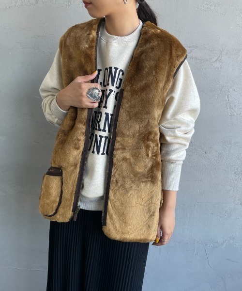 Barbour/バブアー] ウォームパイル ジップインライナーファーベスト