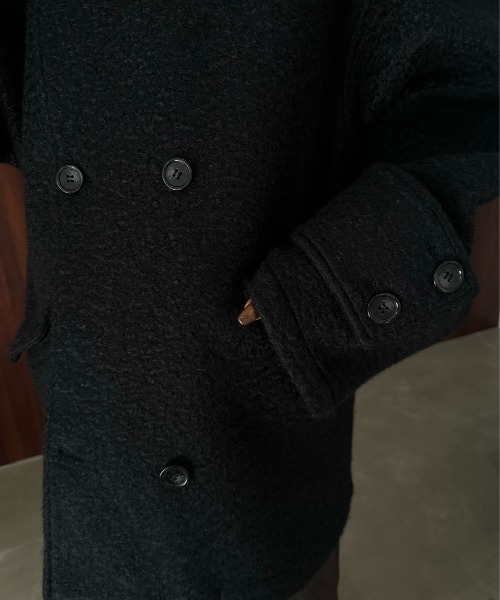 lawgy（ラウジー）の「curl double breasted belt point coat / カール