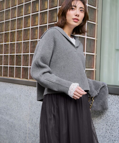 洗える】ナチュラルコットンベア レースレイヤード カットソー（T