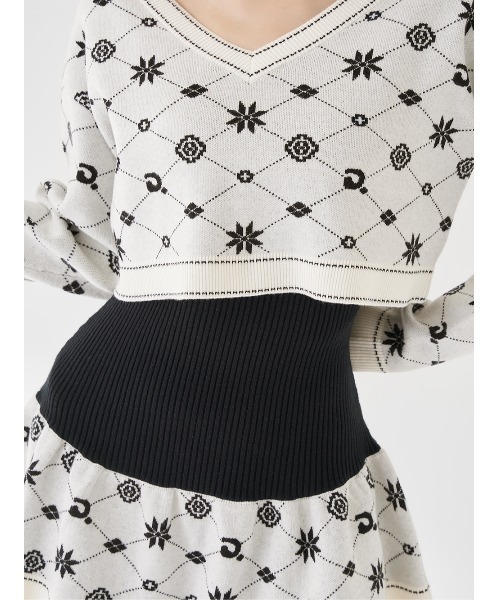 セール】アンサンブルスノーロゴニットミニワンピース（ワンピース