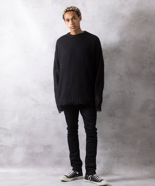 NUMBER (N)INE（ナンバーナイン）の「MOHAIR MESH WIDE STRIPED KNIT