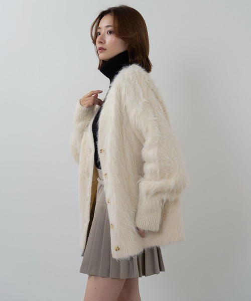 shaggy knit cardigan（シャギーニットカーディガン）（カーディガン
