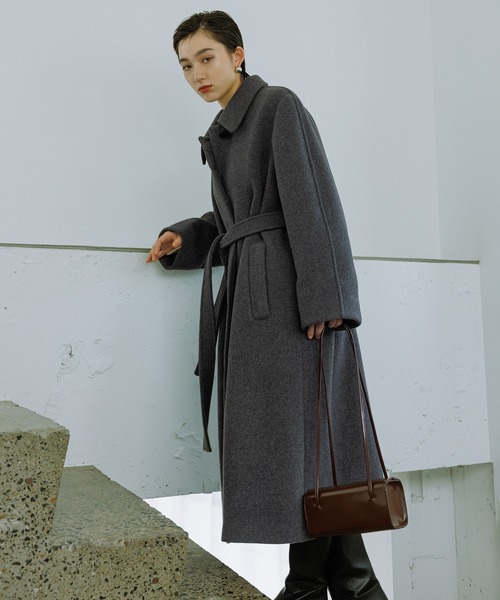 WEB限定】ベルテッドオーバーサイズロングコート（ステンカラーコート