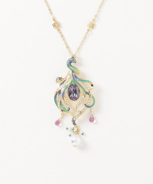 ANNA SUI（アナスイ）の「孔雀モチーフ ネックレス（ネックレス）」 - WEAR