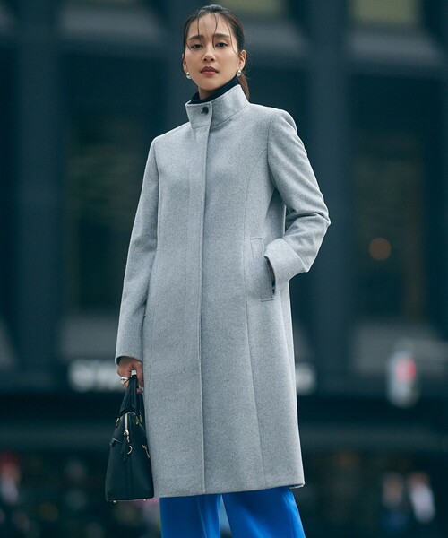 ウールカシミヤビーバー スタンドカラー コート（その他アウター）｜23