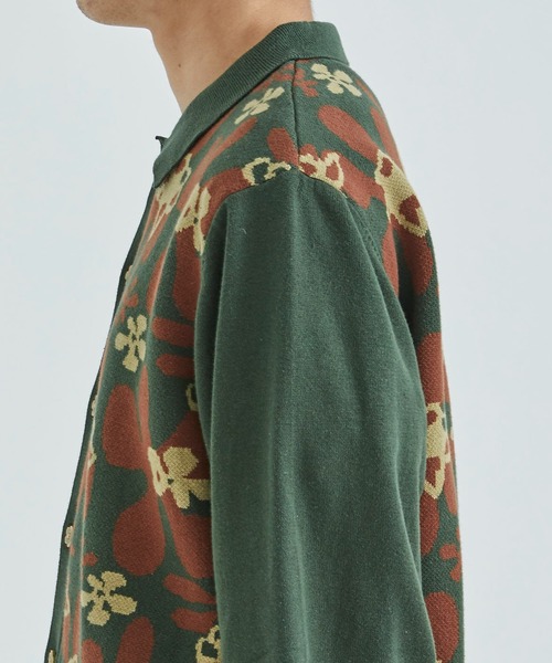 TTT MSW（ティー）の「【TTTMSW/ティー】Flower camo knit polo